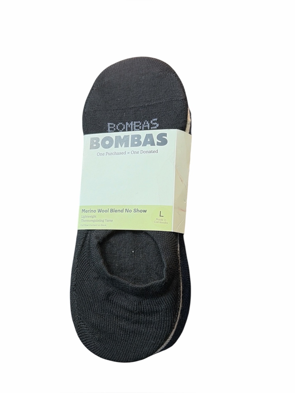 BOMBAS Men's Lightweight Merino Wool Blend No Show Sock 4-Pack - Picture 6 of 7